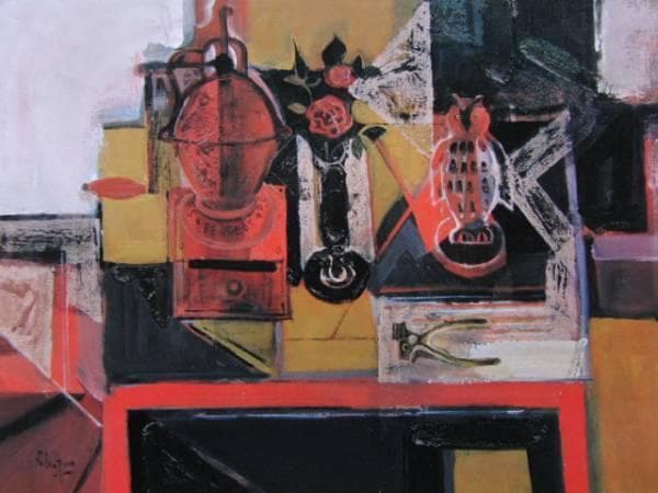 Shimada Shozo、卓上静物、希少画集画、高級額装