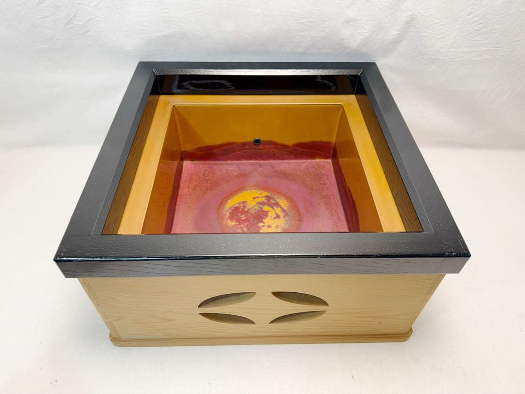 美品 茶道具 七宝透 置炉 磨入子 野々田電熱器 2点セット 元箱