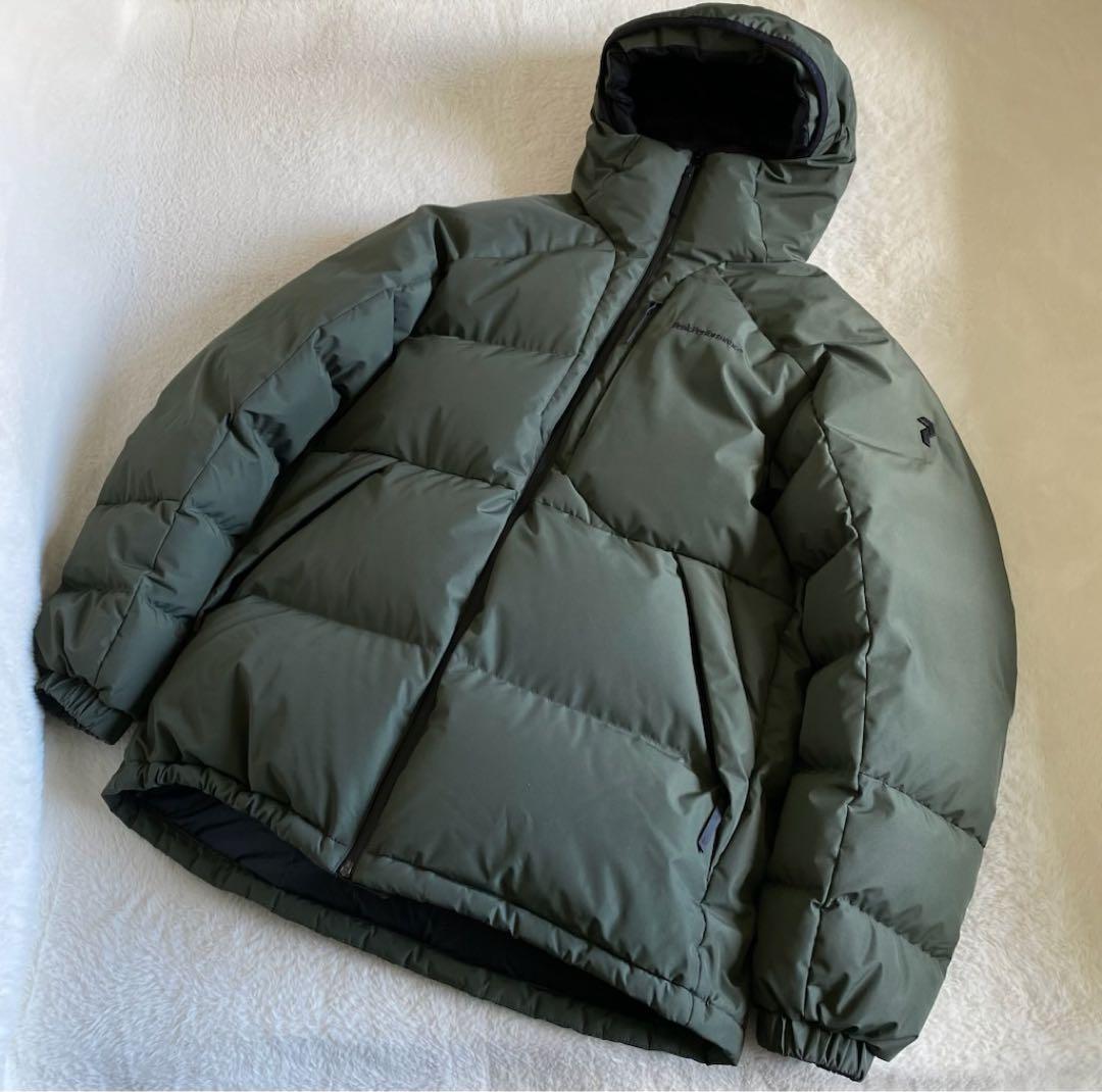 【美品】 ピークパフォーマンス　ダウンジャケット　極厚　メンズ　ロゴ　XL