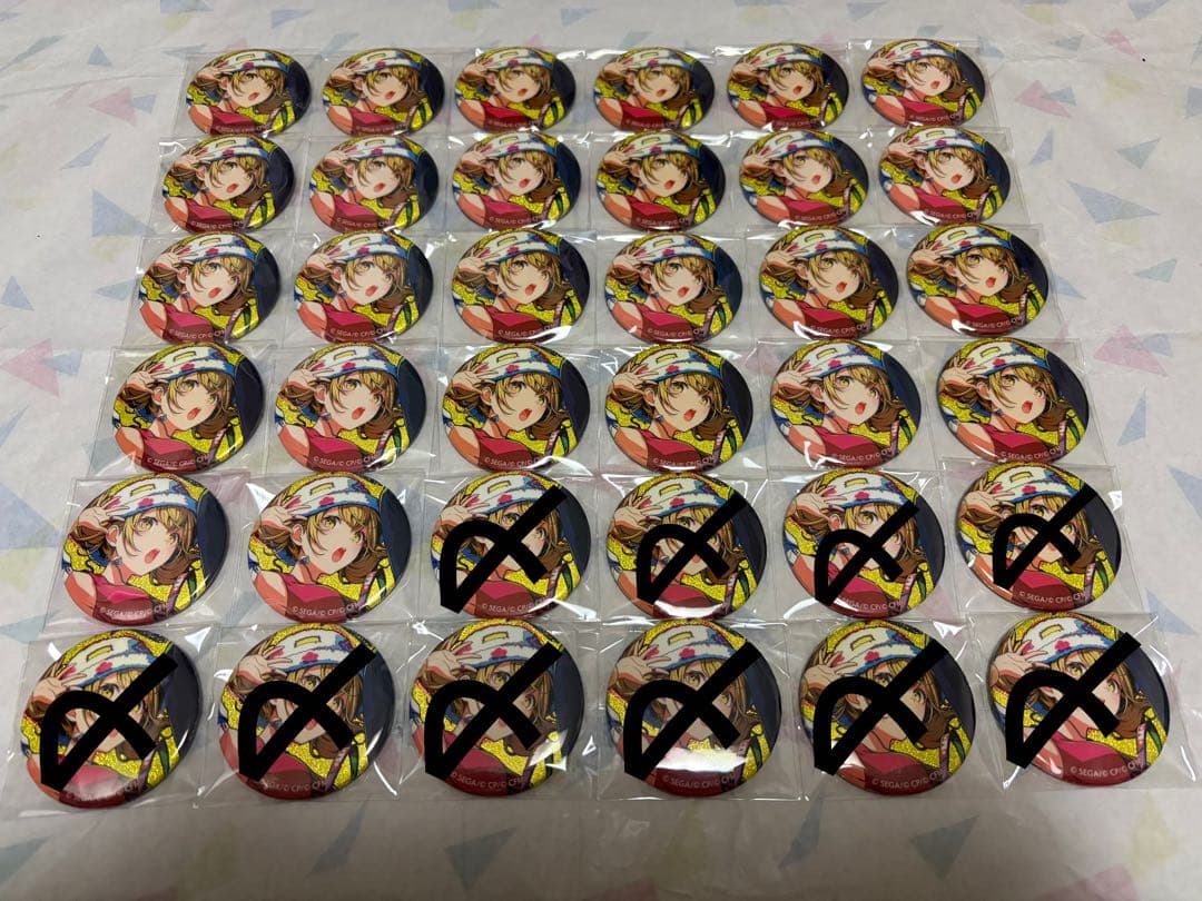 プロセカ グリッター缶バッジ グリ缶 40A 小豆沢こはね 26点