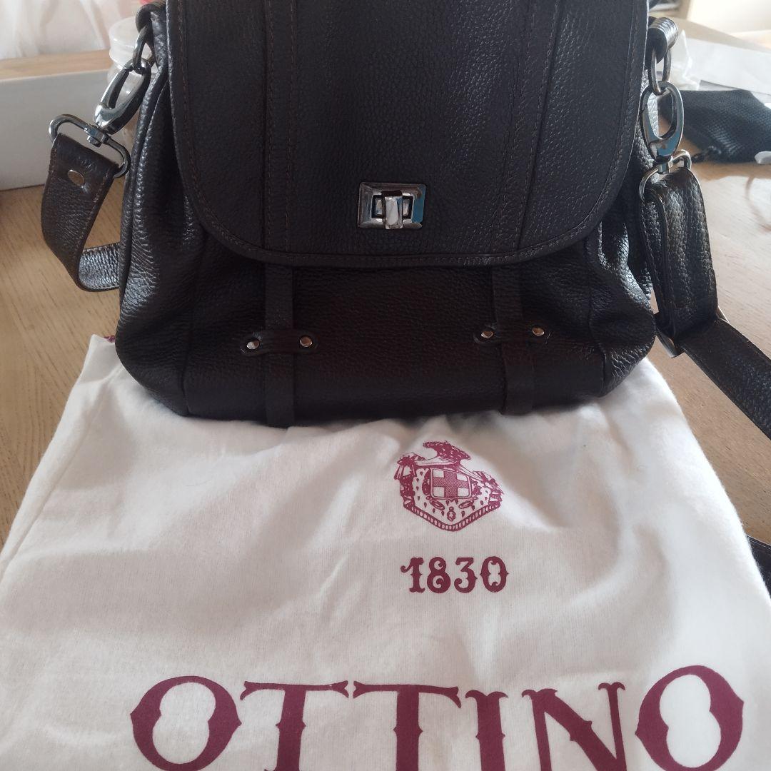 OTTINO 2WAYバッグ　ブラウン　ショルダー　サイド