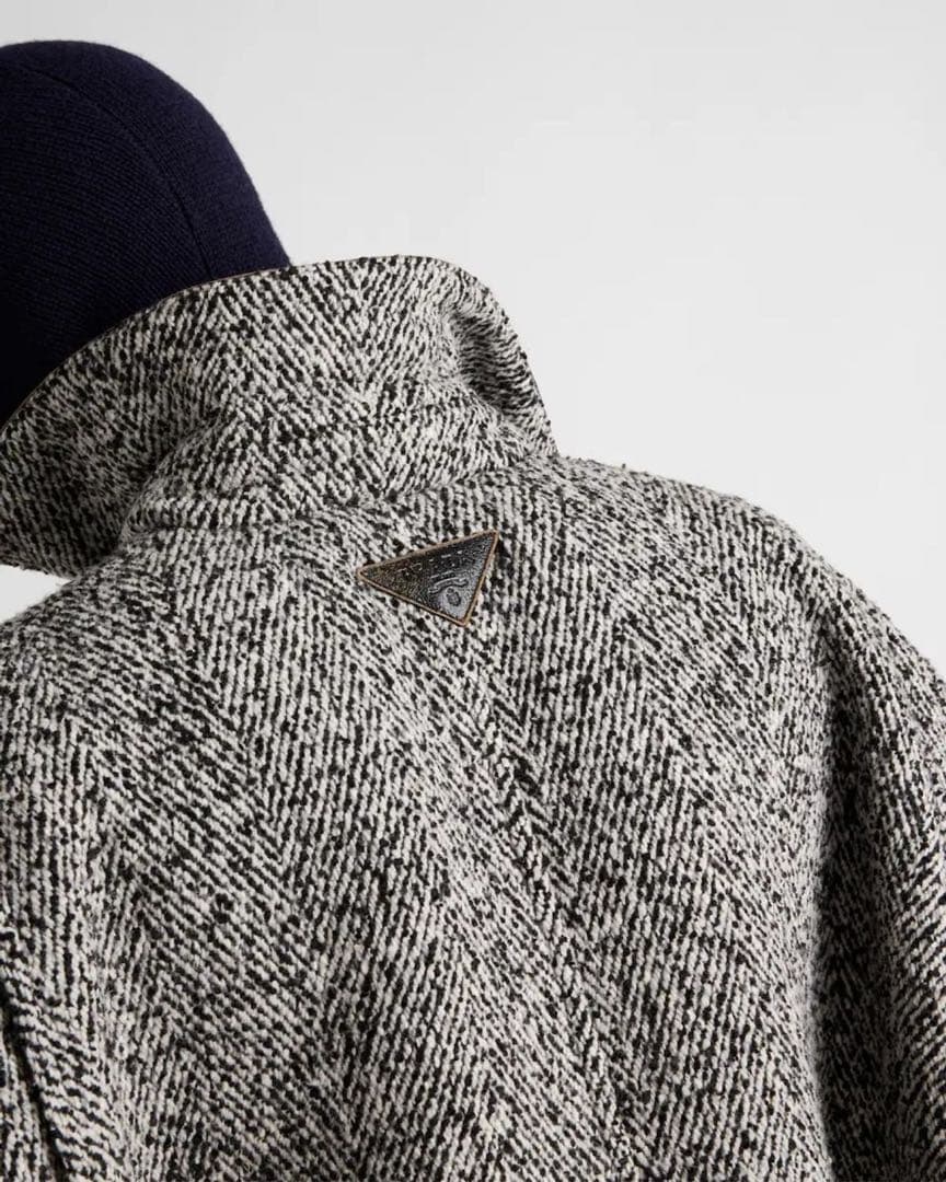 プラダ PRADA 24AW ウールブレンド ジャケット コート グレー