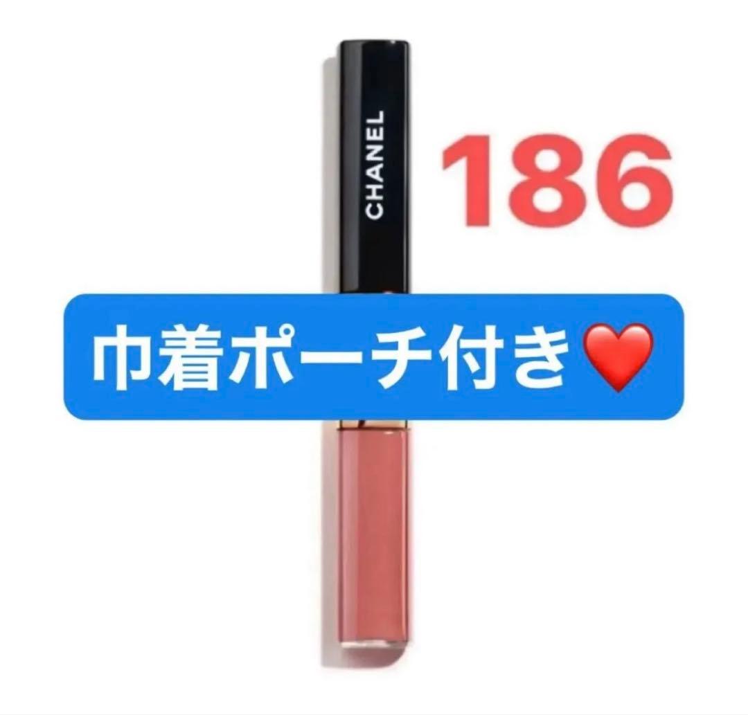 新品 巾着ポーチ付 CHANEL シャネルルルージュデュオウルトラトゥニュ186