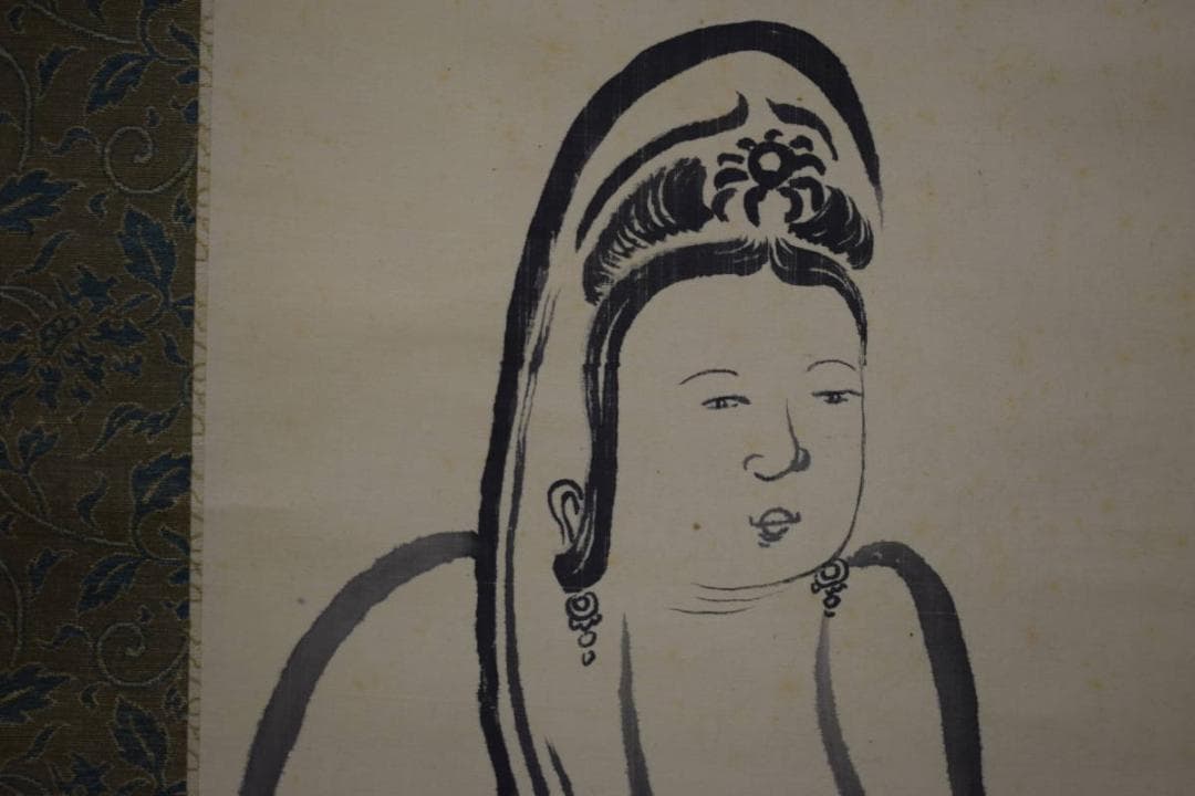 不詳/作者不詳/観音画賛/布袋屋掛軸HG-230