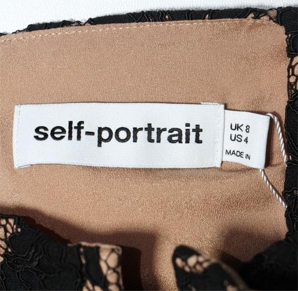 J*#様 セルフポートレイト ワンピース レース 黒 UK8 未使用 Cord