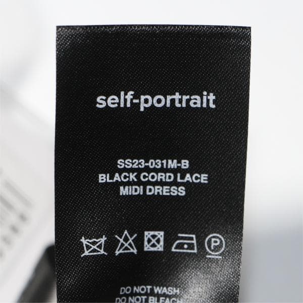 J*#様 セルフポートレイト ワンピース レース 黒 UK8 未使用 Cord