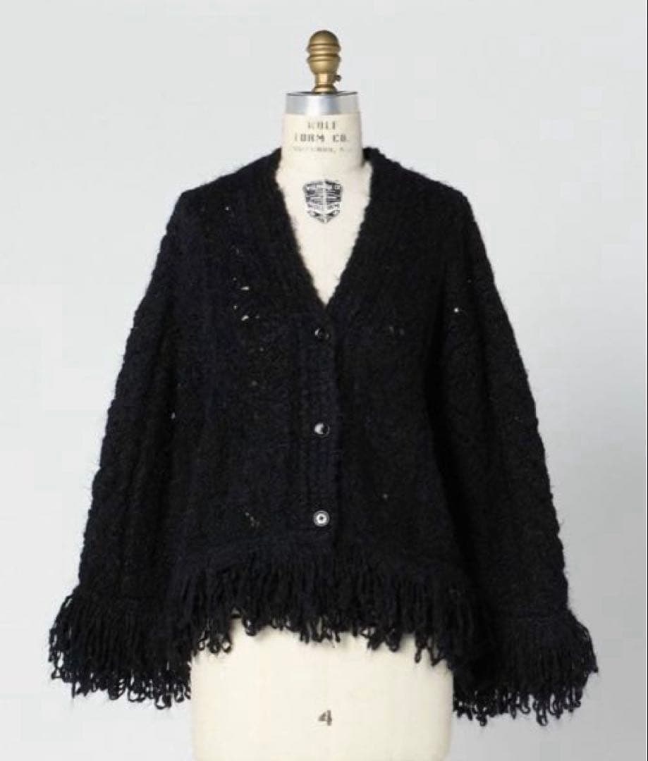 Drawer Fall1 5Gシャギーフリンジカーディガン