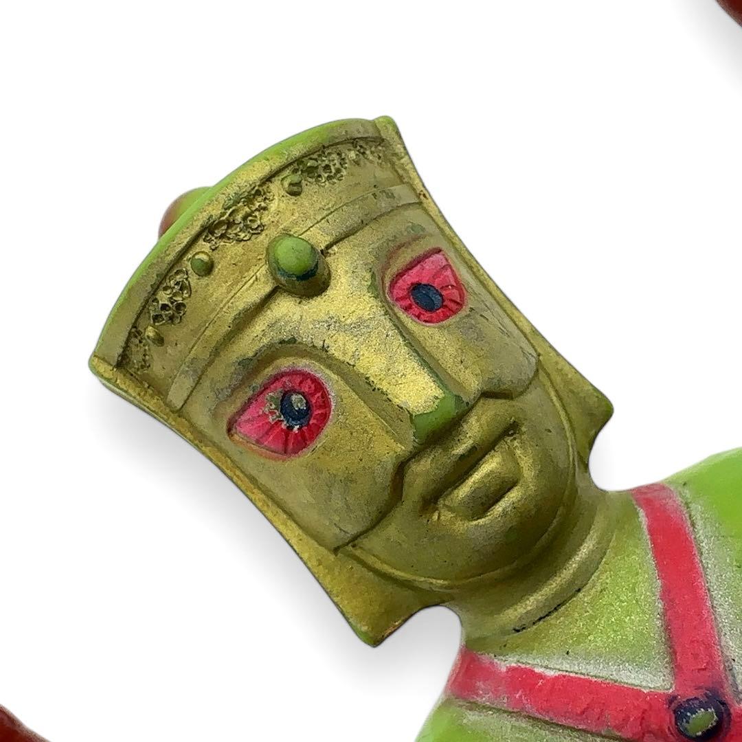 ウッド製 グリーンマン ミニ ソフビ ビンテージ 希少品