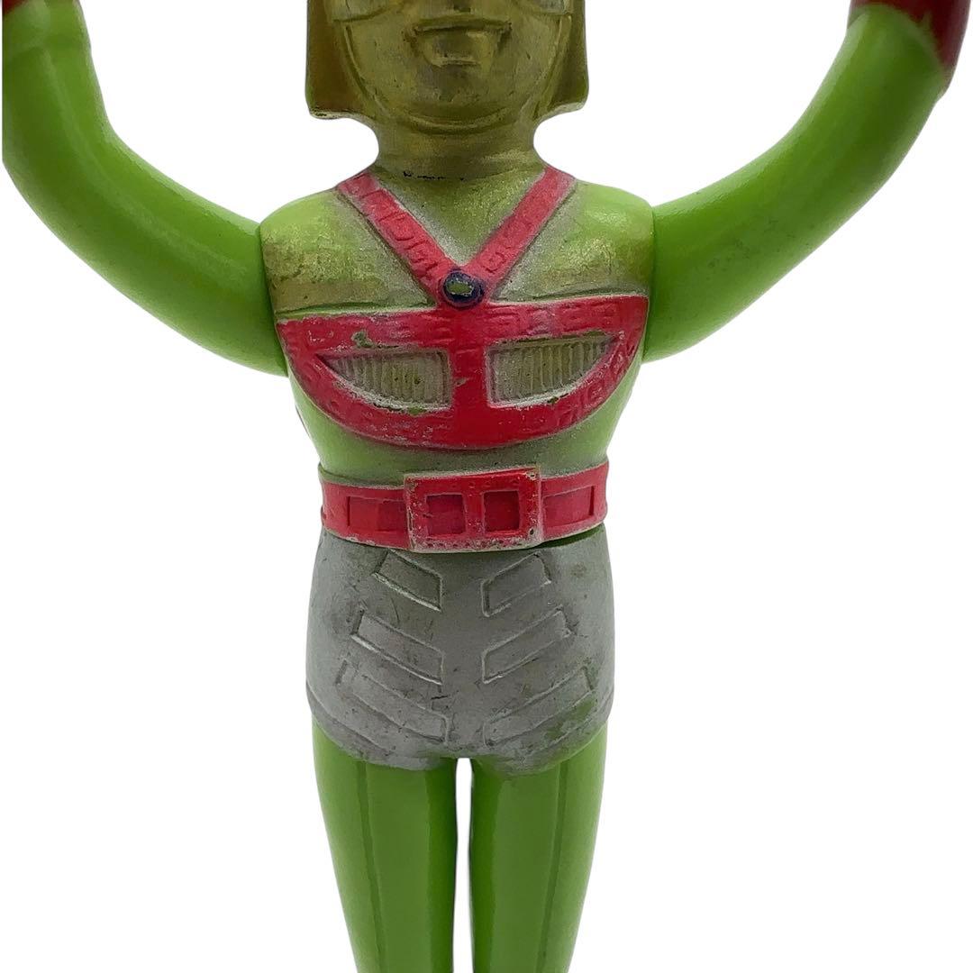 ウッド製 グリーンマン ミニ ソフビ ビンテージ 希少品