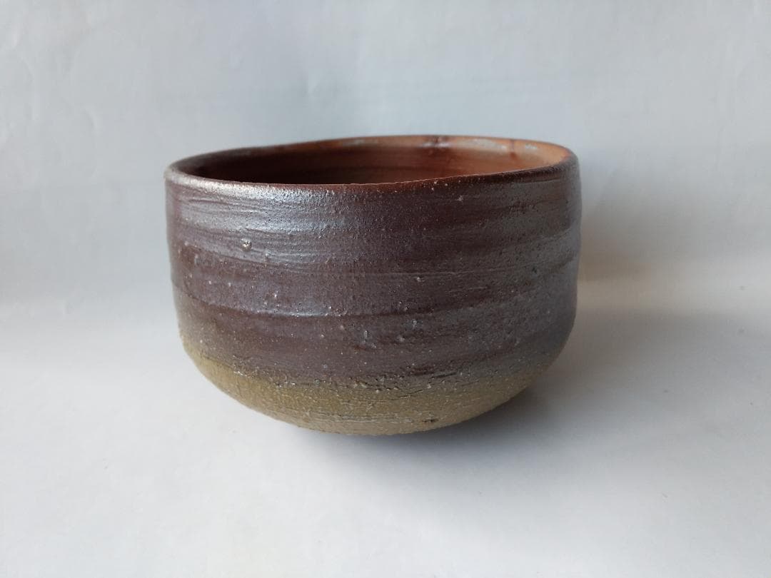備前名工 榊原貢 作 備前焼 作 備前 茶碗 共箱 共布 栞 茶器 抹茶碗 新品
