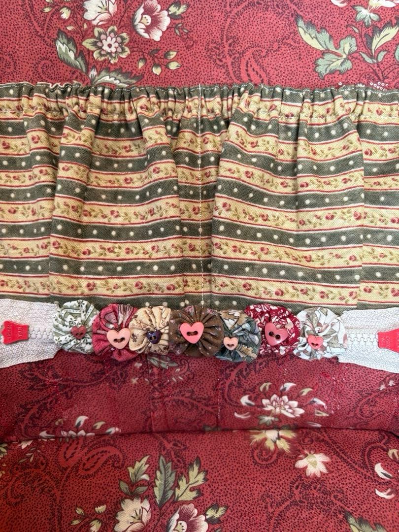 ♡ハンドメイド♡1点限り‼️ スーちゃんカントリーパッチワークBIGバニティポーチ