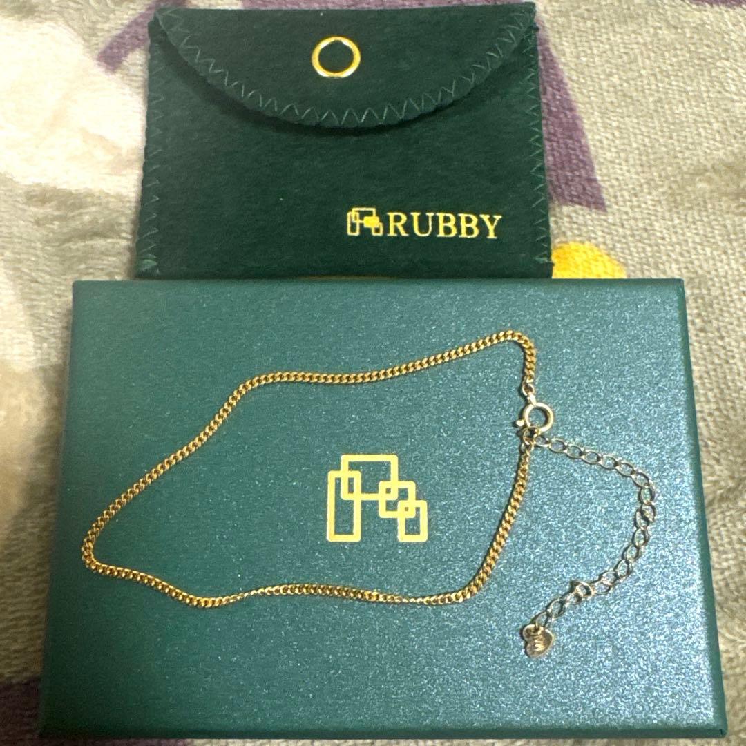 アンクレット、2面カット喜平チェーン、18K、18金