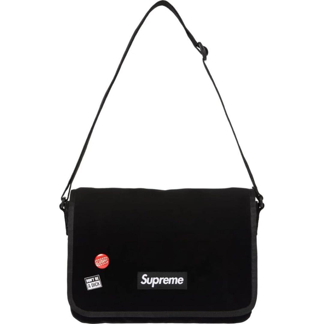 バッグ Supreme Velvet Small Messenger Bag Black