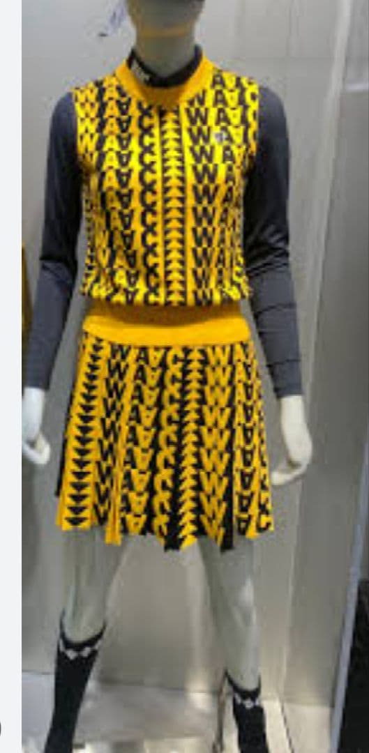 ゴルフスカート イエロー WAAC