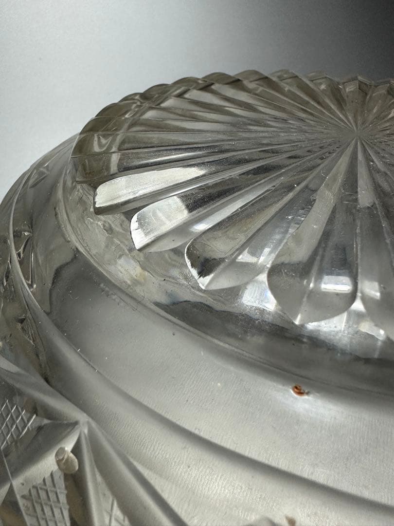 江戸ガラス　切子　鉢　江戸時代後期　合わせ箱　検索:薩摩切子　キリコ　ギヤマン