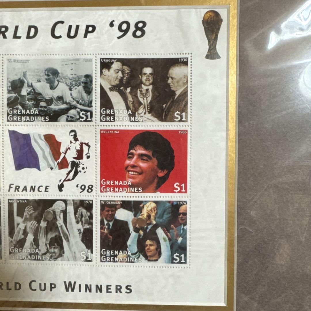 切手　football 1998年WORLD CUP記念　France サッカー