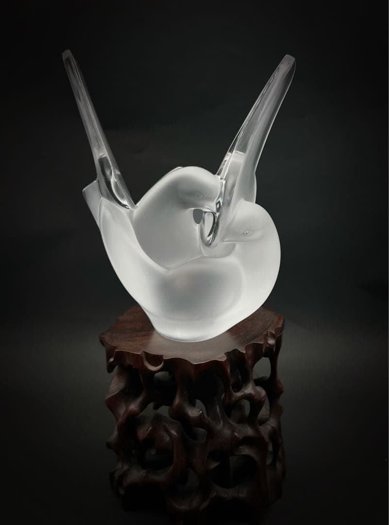 ラリック シルヴィー LALIQUE SYLVIE Flower Vase鳥花瓶