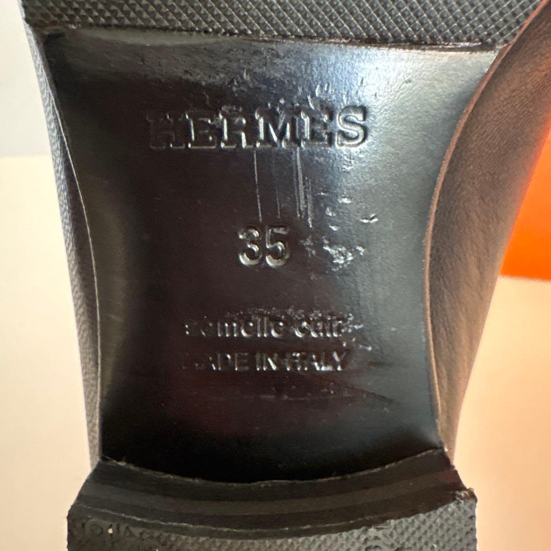 エルメス☆モカシン ロワイヤル☆ 黒 35 定価¥198,000