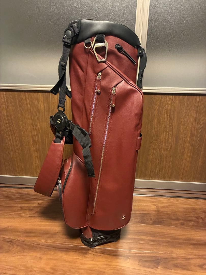 【中古美品】VESSEL 7.5型 スタンド式キャディバッグ ダブルストラップ