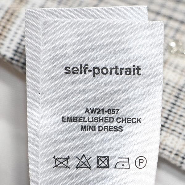 M*G様 セルフポートレイト ブレザー ワンピース チェック柄 グレー UK4