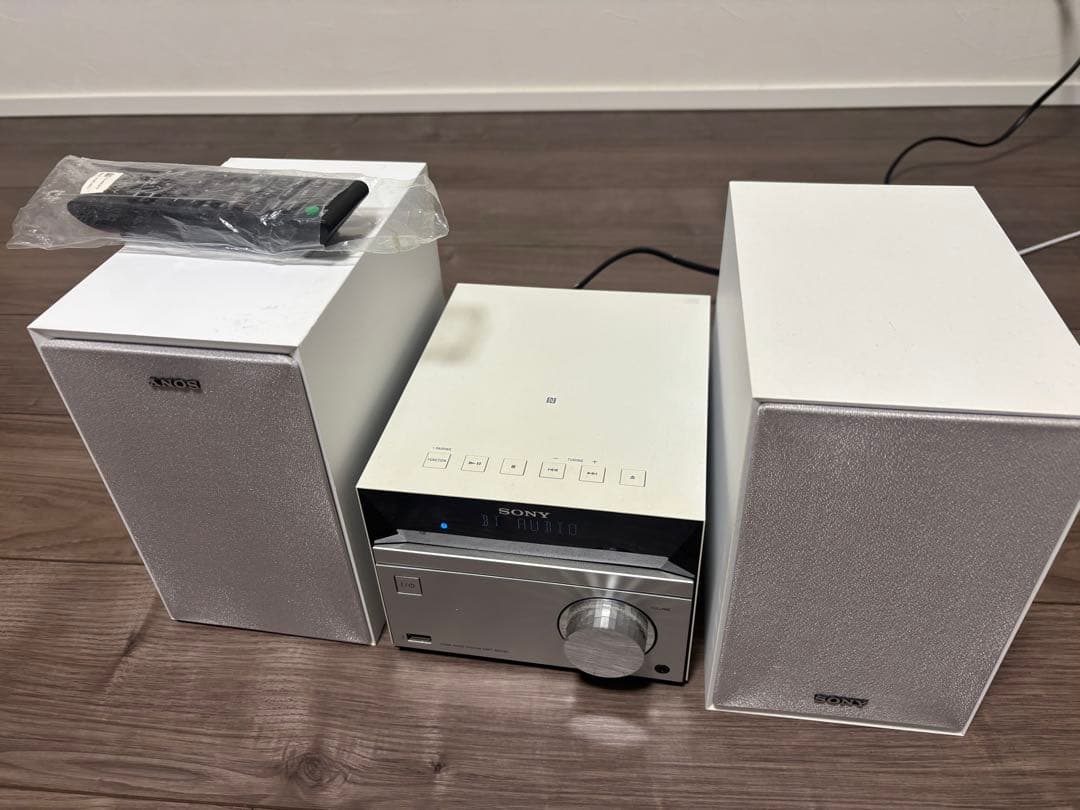 SONY ミニコンポ ホワイト リモコン付き