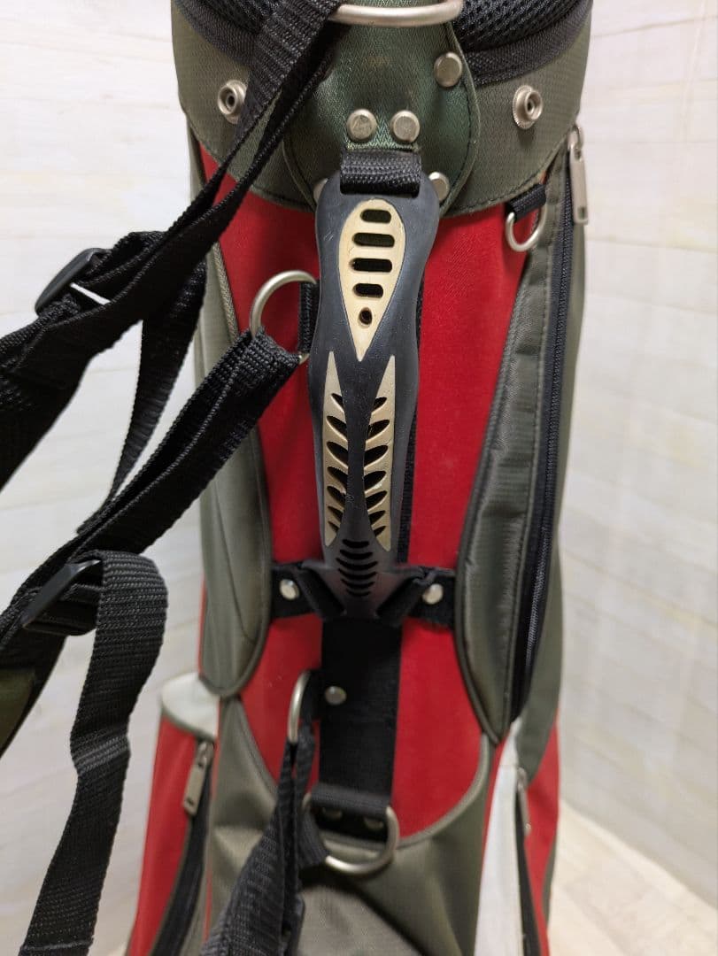 HONMA キャディバッグ スタンド付き レッド✕スモーキーグリーン