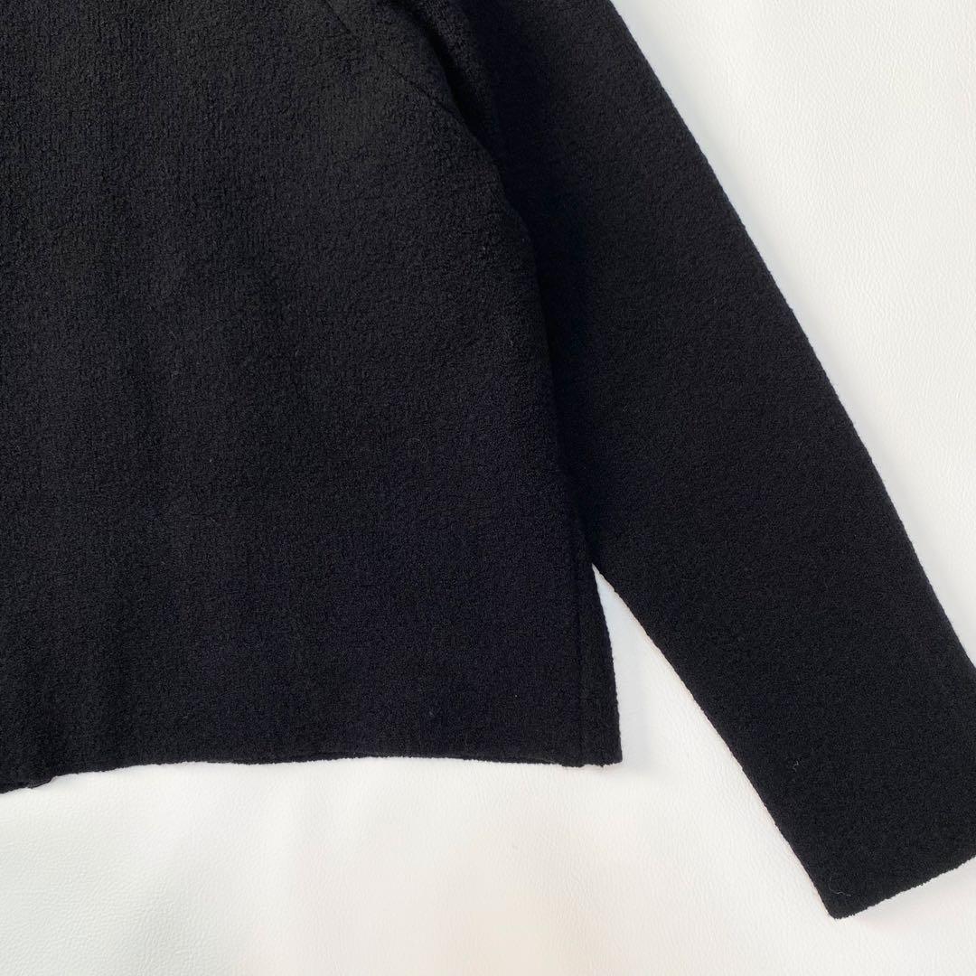 Ballsey ウールナイロンブークレー　フロントオープンカーディガン　S