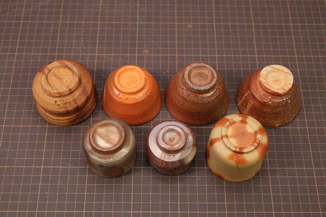 【即購入可】備前焼／ぐい呑み／７点まとめて／酒器／猪口／工芸／骨董／古美術／古玩