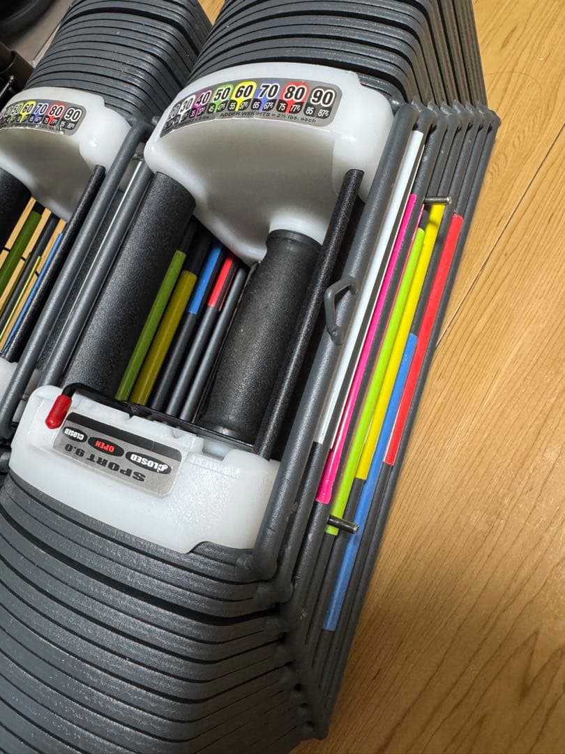 可変式ダンベル 2個セット 最大41kg 2.3kg〜調整可能 美品 手渡し可