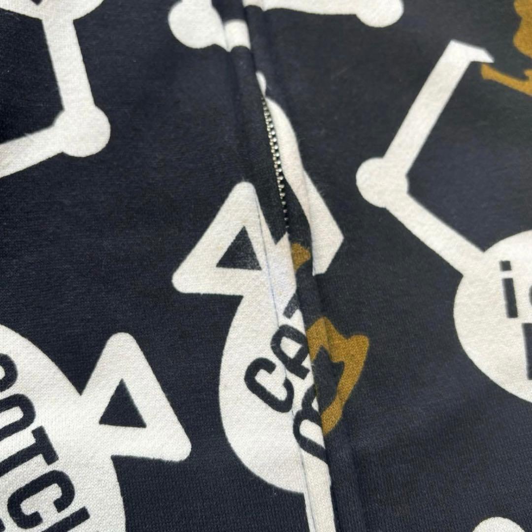 PEARLY GATES 総柄 ダブルジップアップ 裏起毛 ブルゾン サイズ1