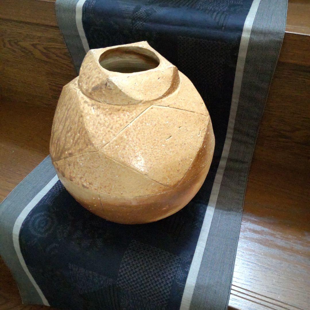 オシャレ　壺　花器　備前焼　10
