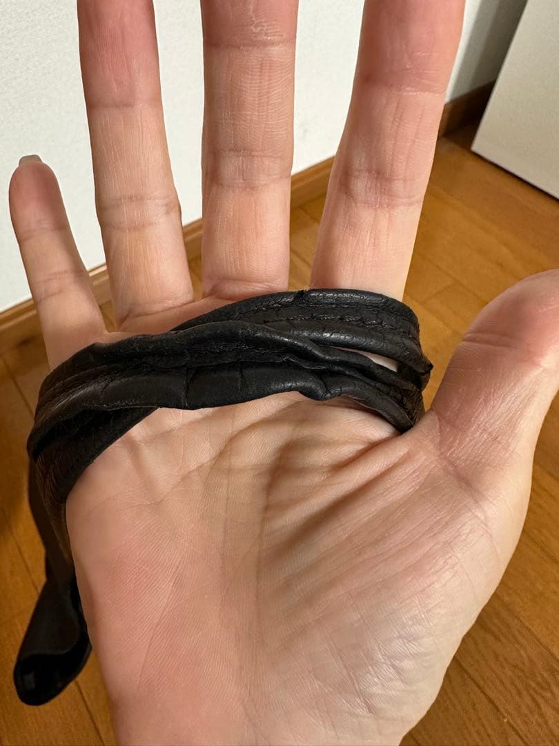 セリーヌ 黒　型崩れあり、内側補修あり　内ポケット片方取れ