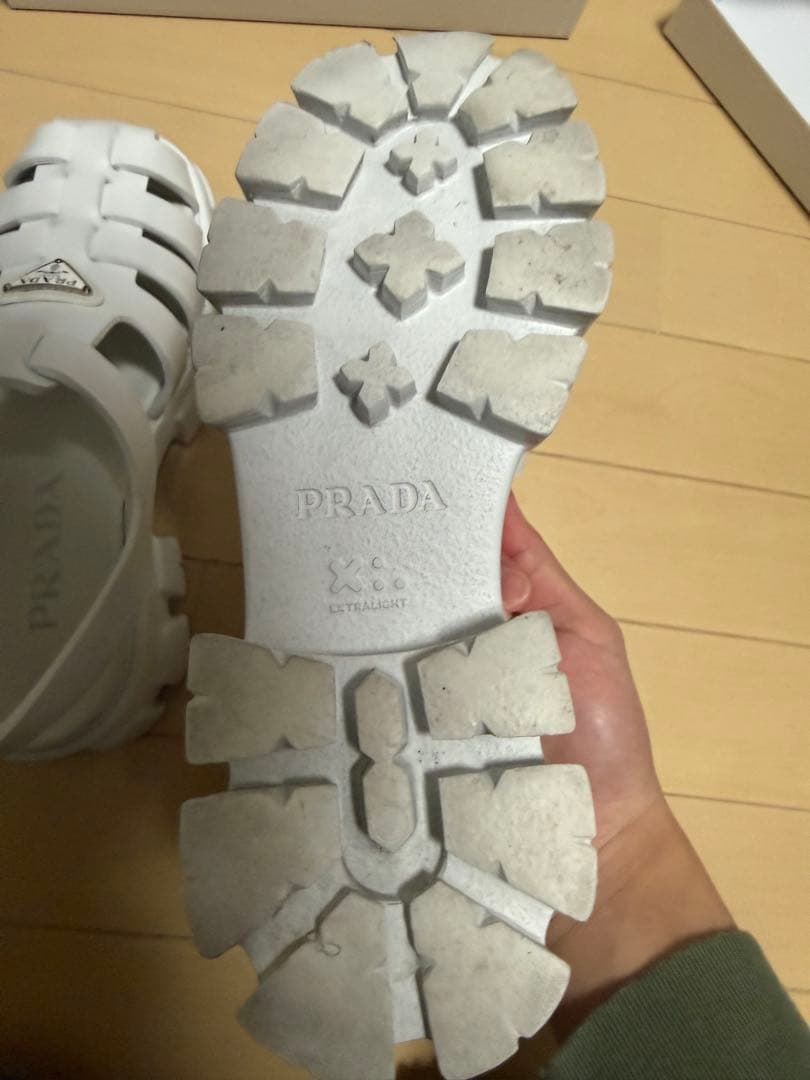 PRADA ラバーサンダル　ホワイト　箱付