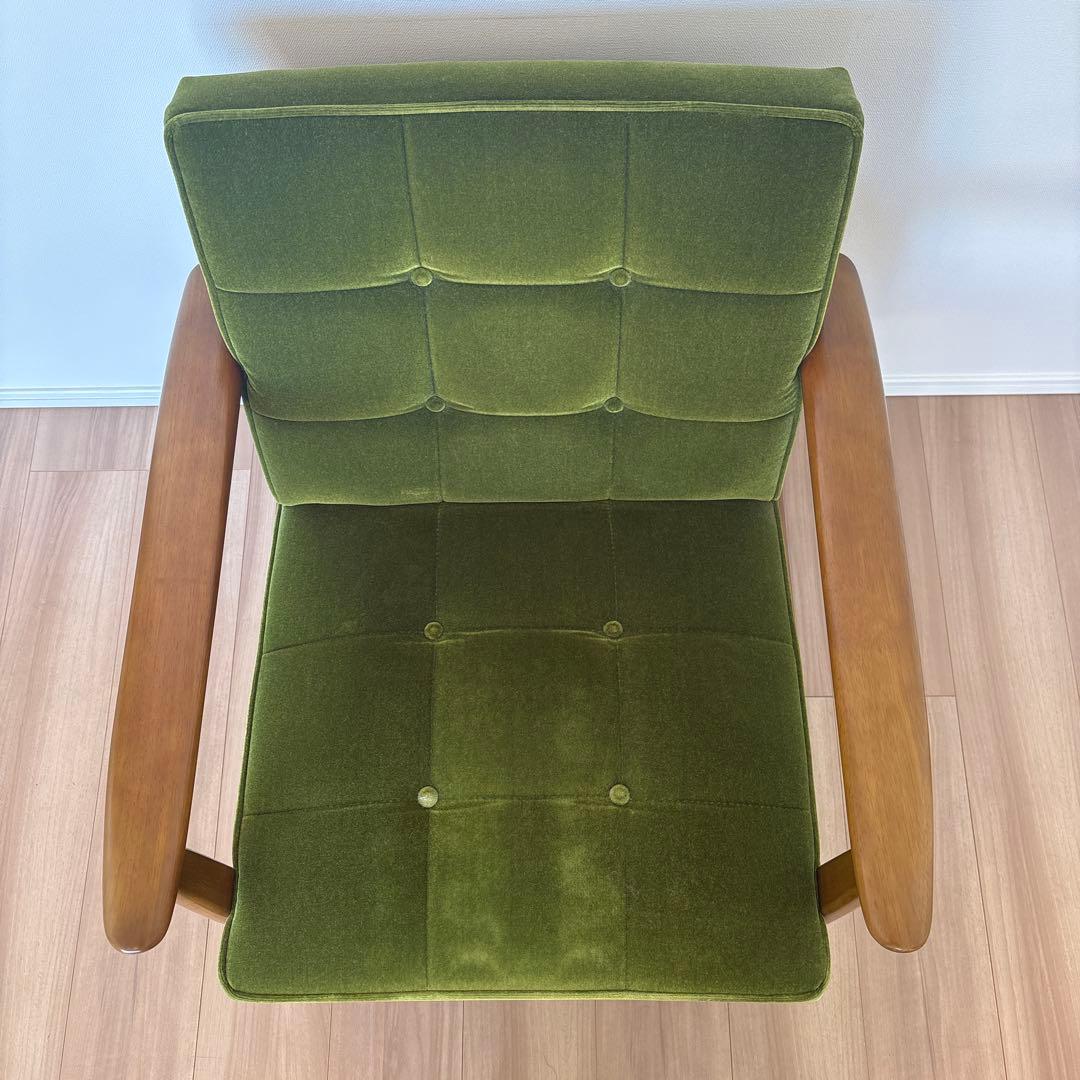 カリモク60 Kチェア 1シーター（モケットグリーン）