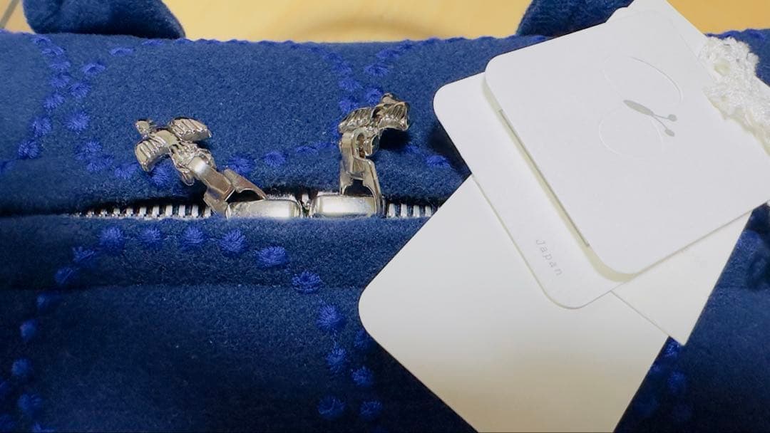 【未使用・タグ付】ミナ ペルホネン tambourine マトカバッグ ネイビー