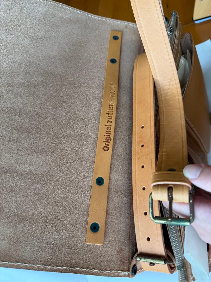 千*眼様 未使用品 ruitertassen 天然ヌメ革 書類鞄 本革 オランダ