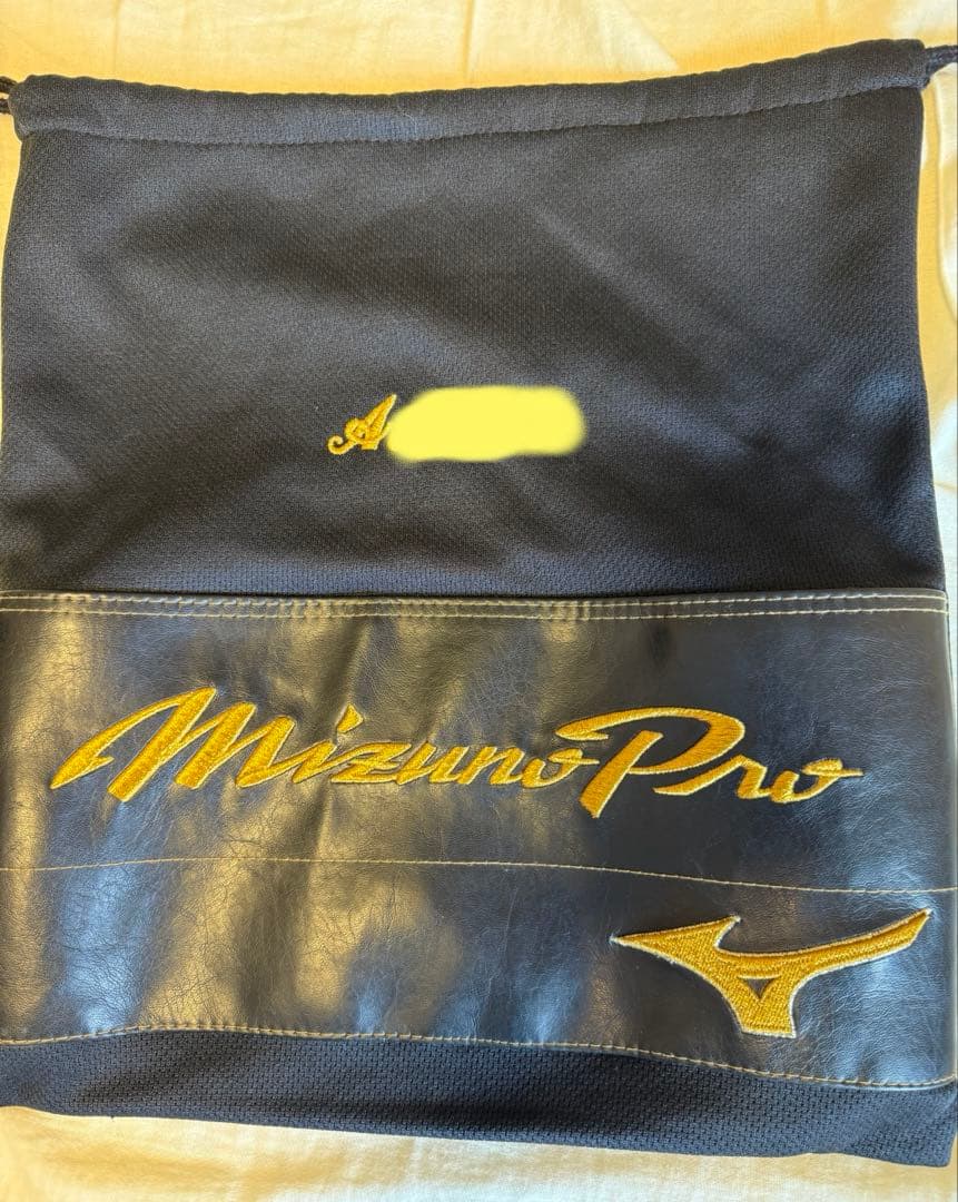 【中古/定価6.2万】ミズノプロ 内野手 坂本型グラブ 黒シャンパンイエロー