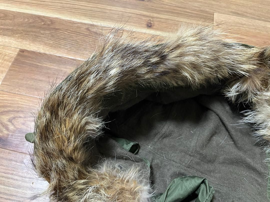 50s アメリカ軍 実物 M51 フード コヨーテファー ワイヤー付き 米軍