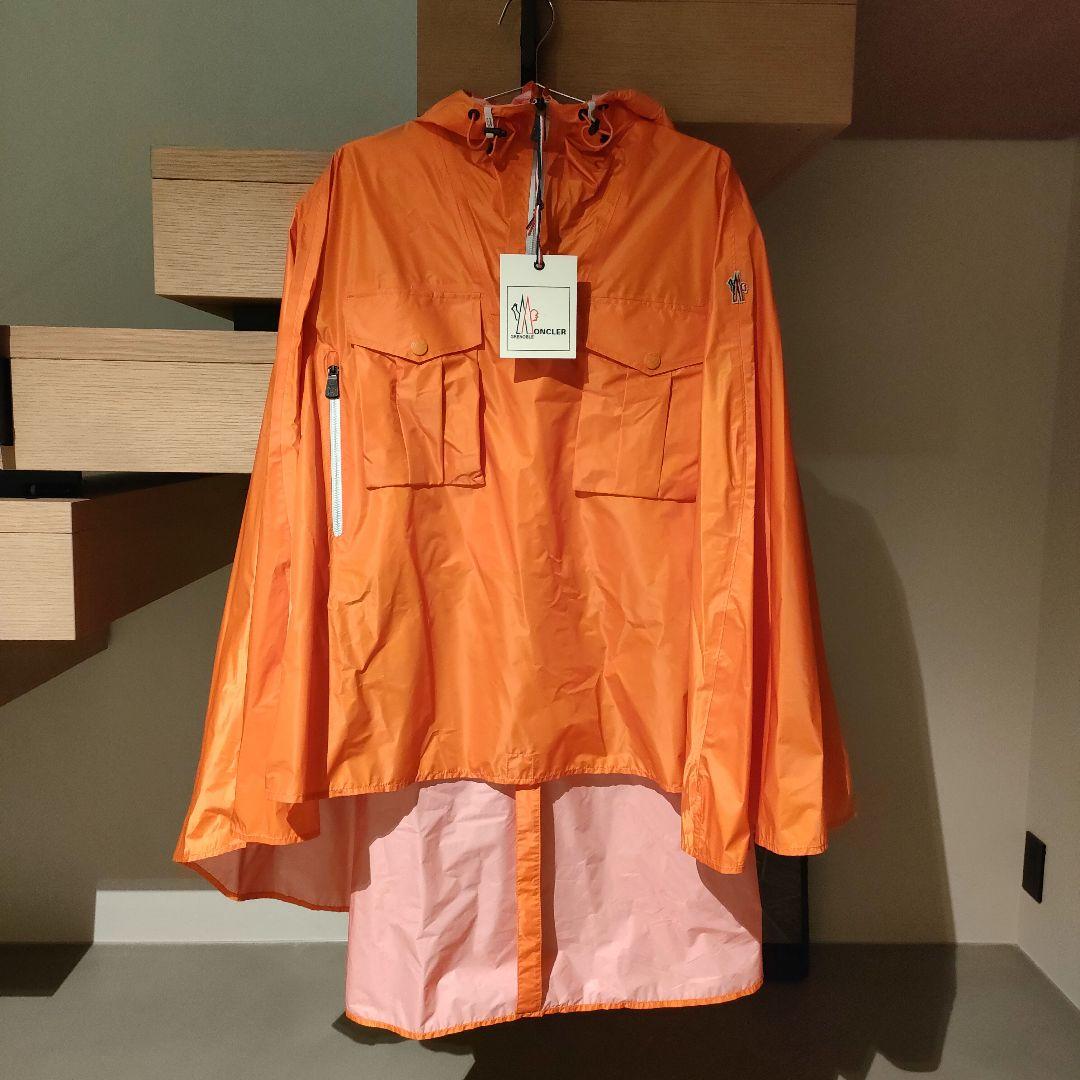 新品 モンクレール ポンチョ レインコート オレンジ MONCLER レア