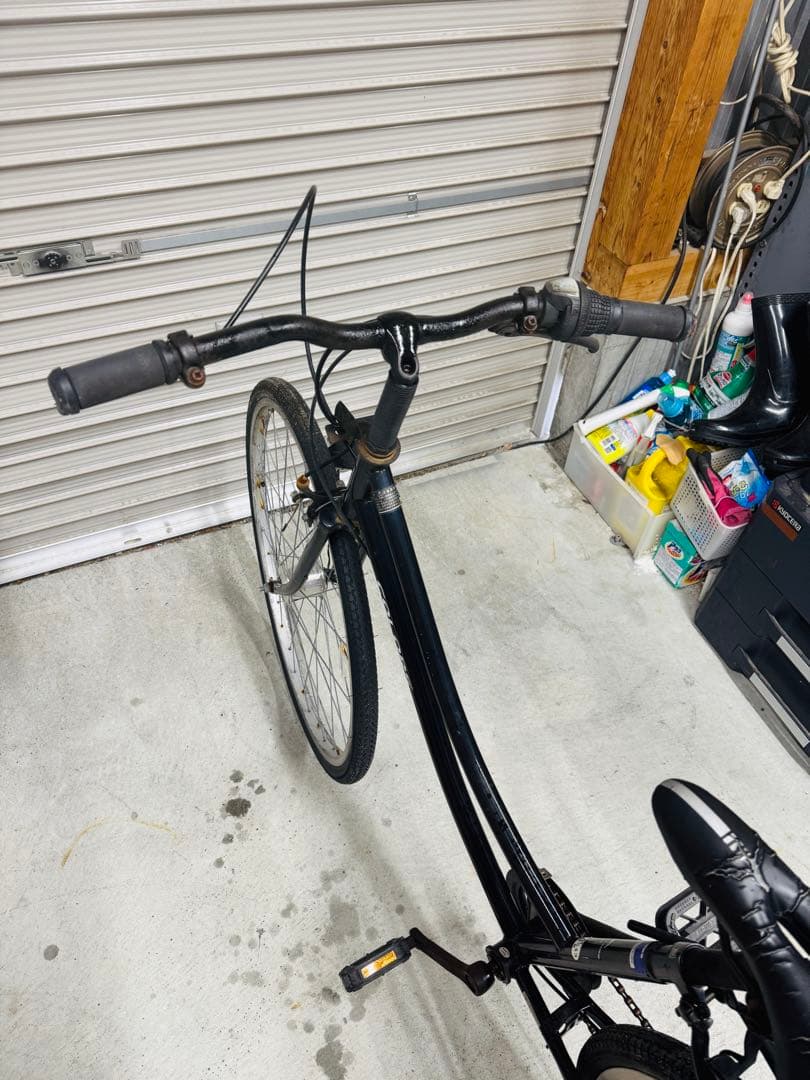 福岡発　COLORS ブラック 自転車 外装6段 軽量 通学 通勤 家庭用