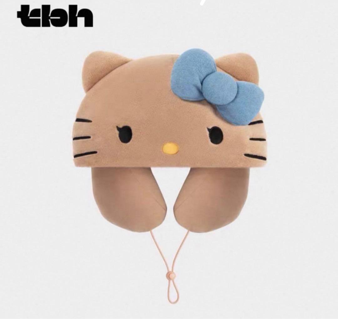 海外限定Hello Kitty x TBH フード付きネックピロー ブラウン