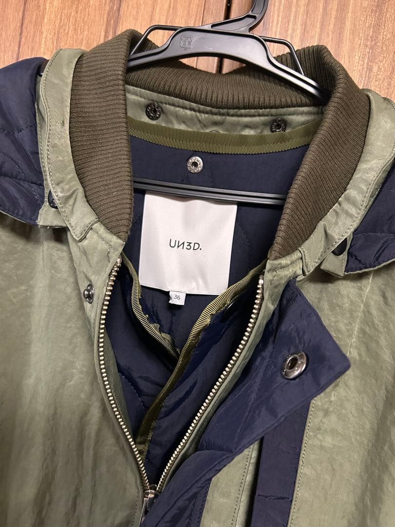 美品★ キルティングベストレイヤードコート