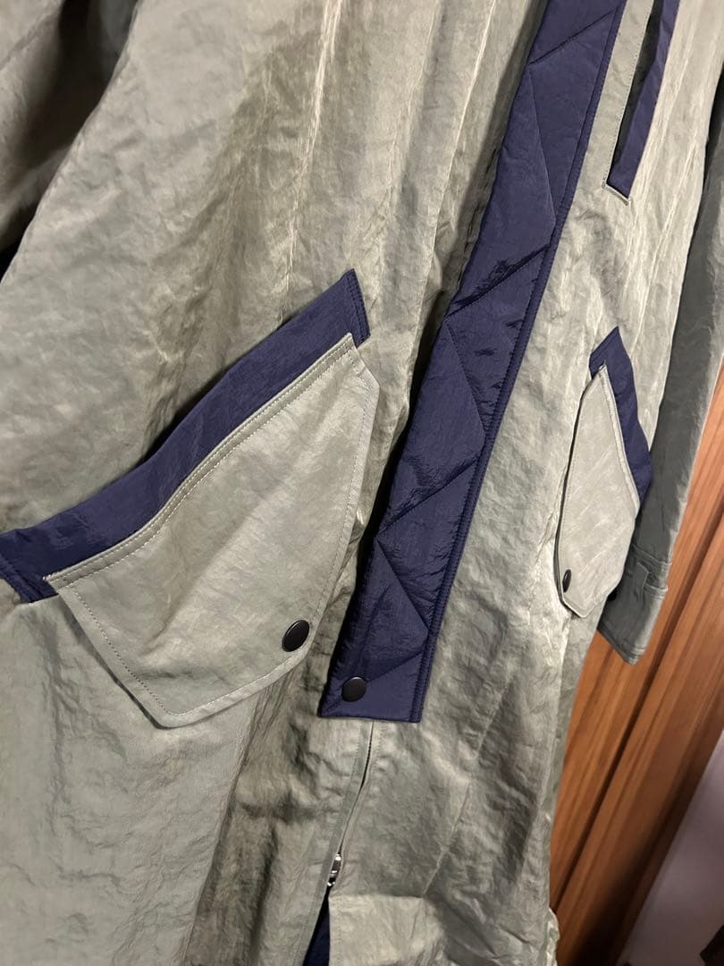 美品★ キルティングベストレイヤードコート