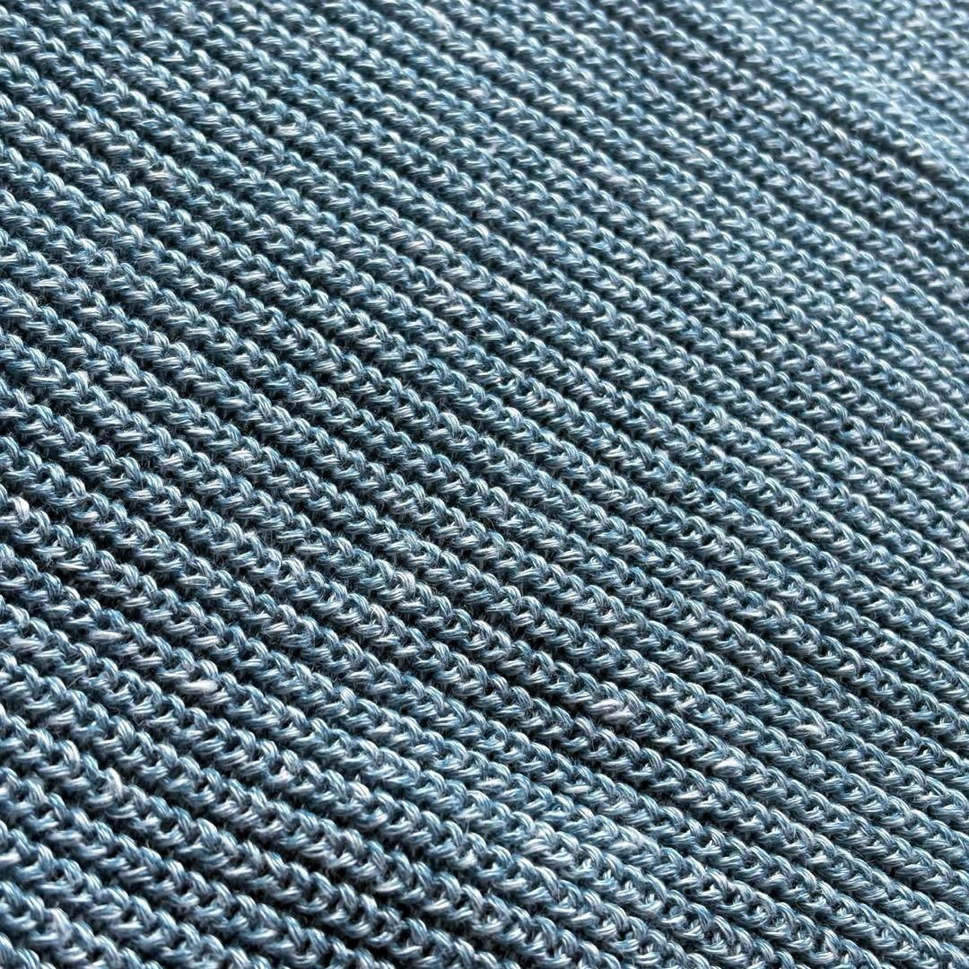 GRAN SASSO イタリア製 ミドルゲージ リネン コットン Vネックニット