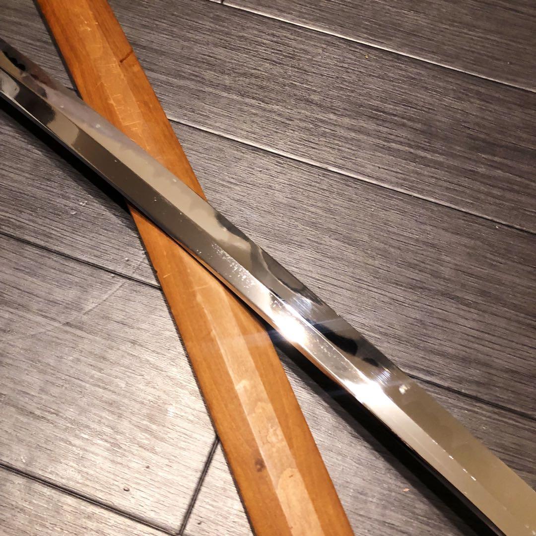 模造刀 白鞘 段平　居合刀 刃文 拵え　太刀