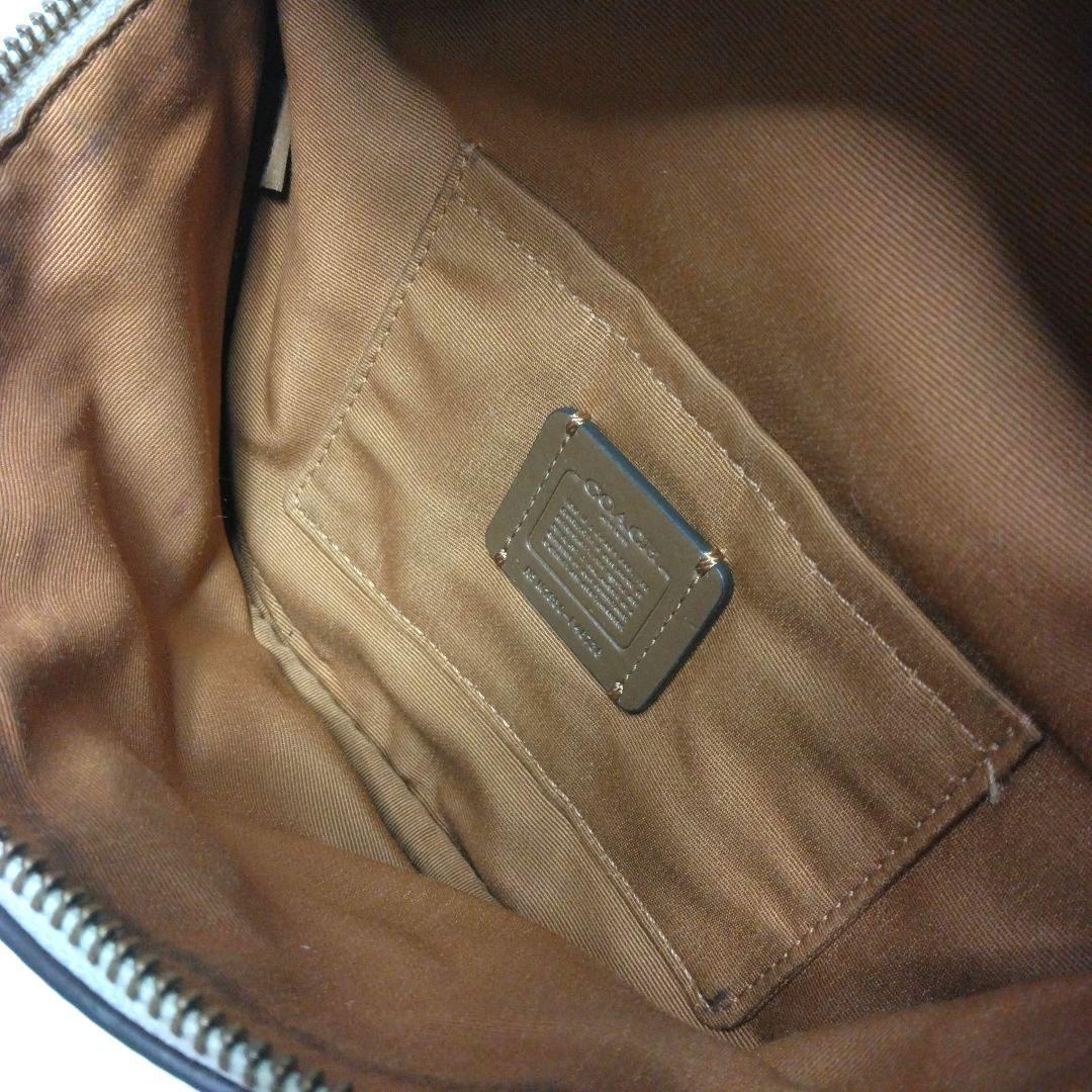 COACH　ウエストポーチ　シボ革　ロゴ　オールレザー　M1980-F48738