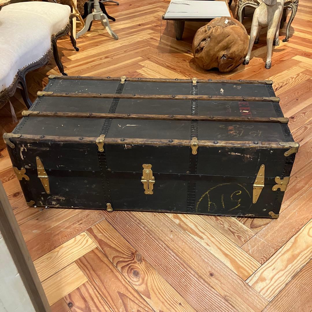 アンティーク　レザートランク　アメリカ