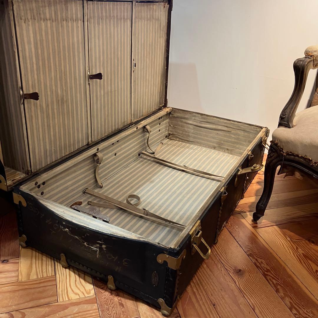 アンティーク　レザートランク　アメリカ