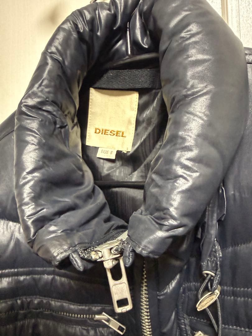 ディーゼル　ダウンジャケット　ネイビー　サイズS