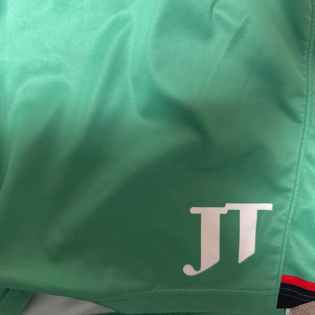 広島サンダース JTロゴ入り緑色パンツ